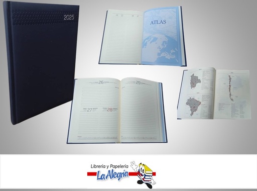 [AGENDA202521] AGENDA 2025 DIARIA POSITANO AZUL OSCURO C11 MARCA ARTESCO