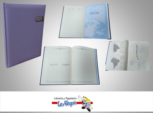 [AGENDA202523] AGENDA 2025 DIARIA POSITANO LILA C-26 MARCA ARTESCO