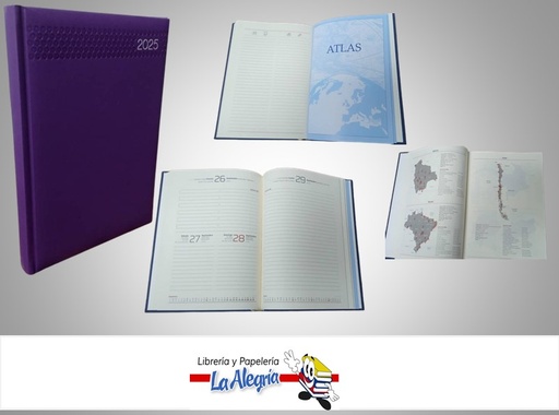 [AGENDA202524] AGENDA 2025 DIARIA POSITANO MORADO C27 MARCA ARTESCO