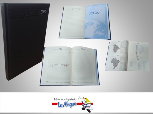 [AGENDA202526] AGENDA 2025 DIARIA POSITANO NEGRO C01 MARCA ARTESCO