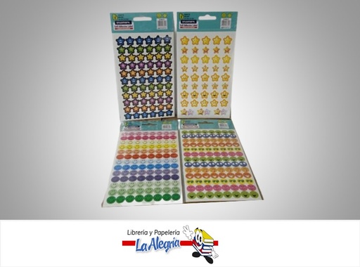 [7453015137217] CALCOMANIA CARITAS-ESTRELLAS ST-PRS-37 PAQUETE MARCA STUDMARK