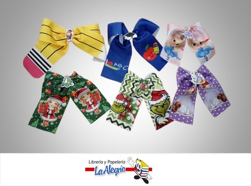 [LAZOCUATRO] LAZO DE NIÑA VARIADOS CON APLIQUE UND MARCA S/M