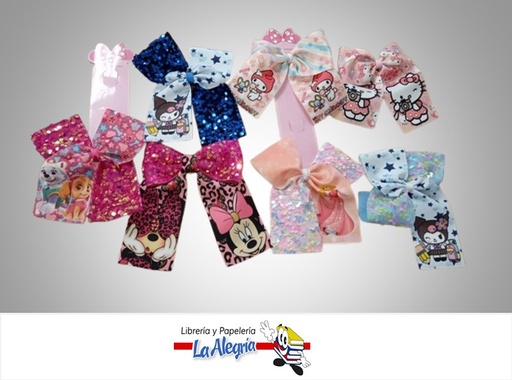 [LAZOCINCO] LAZO DE NIÑA VARIADOS CON LENTEJUELAS UND MARCA S/M