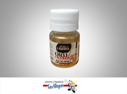 [75900150036215] HOJILLA LIQUIDA 30CC HL05 BRONCE MARCA ORO COLOR