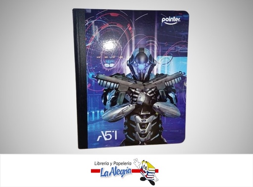 [7453038479998] LIBRETA 1 LINEA ROBOTS 100 HOJAS 80235-RB3 MARCA POINTER