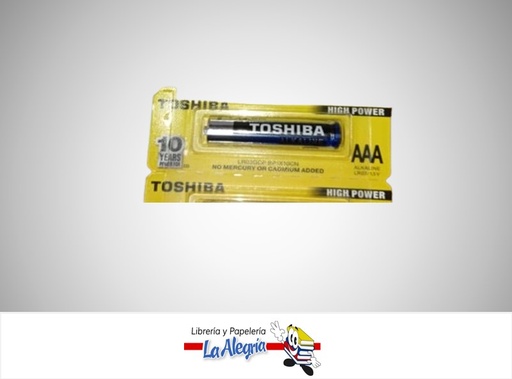 [4904530593864] PILA AAA ALCALINA 1.5V UND MARCA TOSHIBA