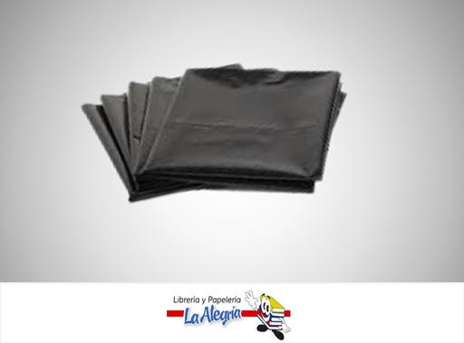 [BOLSANEGRA60] BOLSA PARA PAPELERA BASURA NEGRA 60LTS PLASTICA UND MARCA S/M