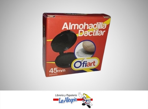 [720171614485] ALMOHADILLA DACTILAR 45MM CON BASE DE CERAMICA MARCA OFIART