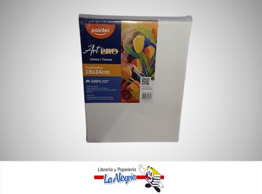 [7453078516196] LIENZO SOBRE BASTIDOR 18X24 CM CA-1824 MARCA POINTER