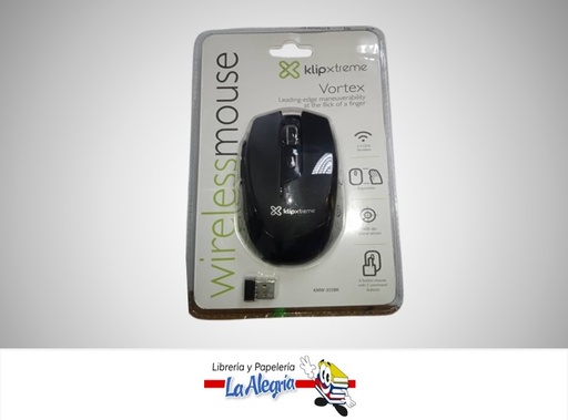 [798302072169] MOUSE INALAMBRICO VORTEX ERGONOMICO 6 BOTONES KMW-355BK MARCA KLIPXTEME