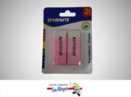 [7453116012475] BORRADOR ESCOLAR PAQ. 2PZA STR-1208 MARCA STARMATE