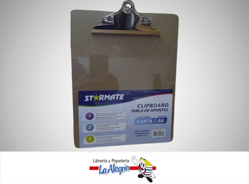 [7453116010709] TABLA DE CHEQUEO CARTON PIEDRA CARTA 22.5X21.5 CM STR-2177 MARCA STARMATE