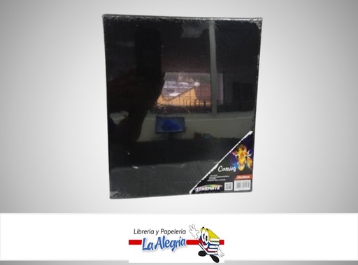 [7453116011164] LIENZO CANVAS NEGRO CON BASTIDOR  25X30CM STR-2181 MARCA STARMATE