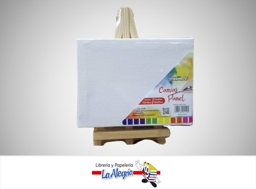 [7453116011195] LIENZO CANVAS BLANCO 12X16CM CON CABALLETE STR-2184 MARCA STARMATE