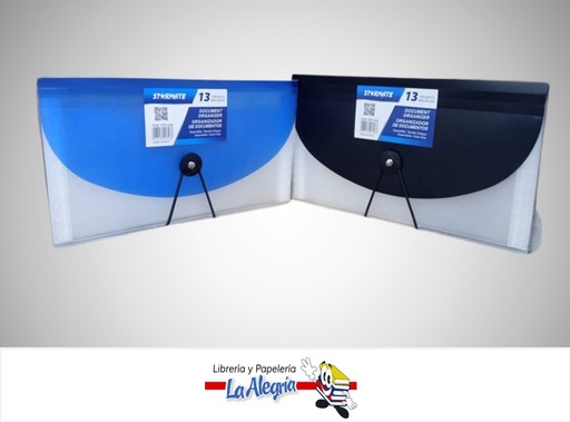 [7453116013168] ARCHIVADOR HORIZONTAL SINFONIA B5" CHEQUE  CON LIGA CON 13 SEPARADORES MARCA STARMATE