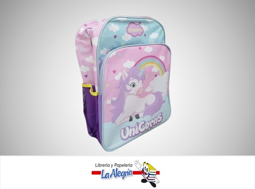 [7453116048399] MORRAL ESCOLAR UNICORNIO 40 X 30 X 14 CM STR-7061 MARCA STARMATE