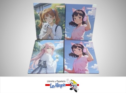 [7453126225674] LIBRETA EMPASTADA 1 LINEA 190MM X 240MM, 100 HOJAS NIÑAS STR-7124 MARCA STARMATE