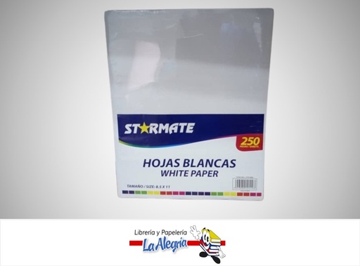 [7453089125103] RESMA MEDIA PAPEL CARTA 250 HOJAS MARCA STARMATE