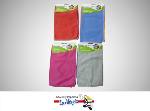 [6906083100788] PAÑO DE MICROFIBRAS 30X30CM PAQ 3 PZA MARCA STARMATE