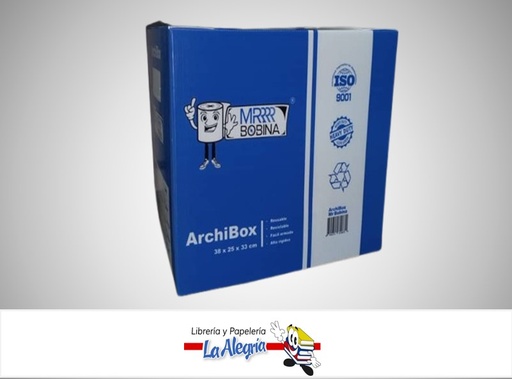 [745314610872] ARCHICOMODO PLASTICO 25X38X33CM AZUL UND MARCA MR. BOBINA