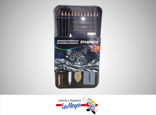 [7453126213572] LAPIZ DE DIBUJO SET ARTISTICO PAQ. 23 UND MARCA STARMATE