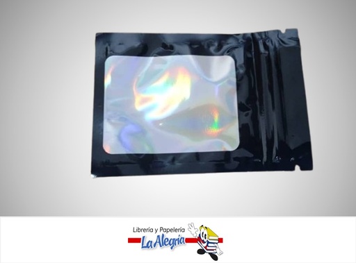 [68299001] BOLSA HOLOGRAFICA 9X12CM NEGRA UND MARCA SHENZHEN