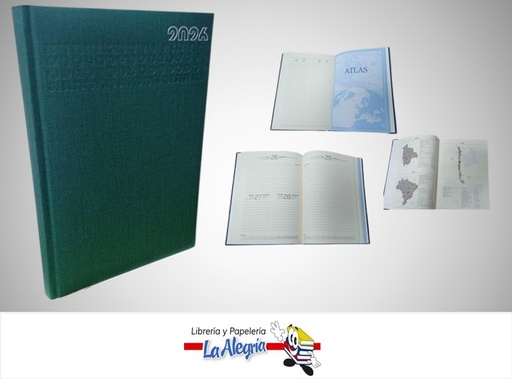 [AGENDA202604] AGENDA 2026 DIARIA APRICA VERDE D23 MARCA ARTESCO