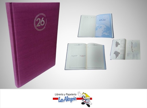 [AGENDA202607] AGENDA 2026 DIARIA CORVARA FUCSIA D58 MARCA ARTESCO