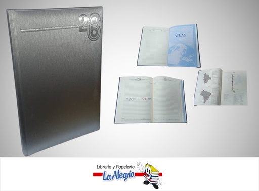 [AGENDA202615] AGENDA 2026 DIARIA LUNA PLATA C40 MARCA ARTESCO