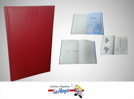 [AGENDA202627] AGENDA 2026 DIARIA POSITANO ROJO C21 MARCA ARTESCO