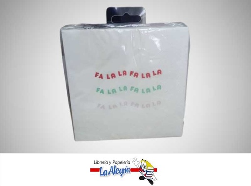 [661127055047] SERVILLETA FA LA LA FA LA LA 12.4X12.4 PAQ. 20 UND MARCA HALLMARK