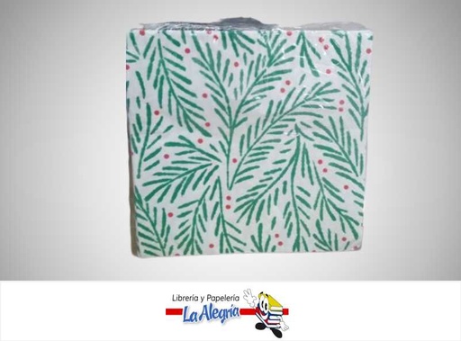 [661127055078] SERVILLETA ESPIGAS DE NAVIDAD 12.4X12.4 PAQ. 20 UND MARCA HALLMARK