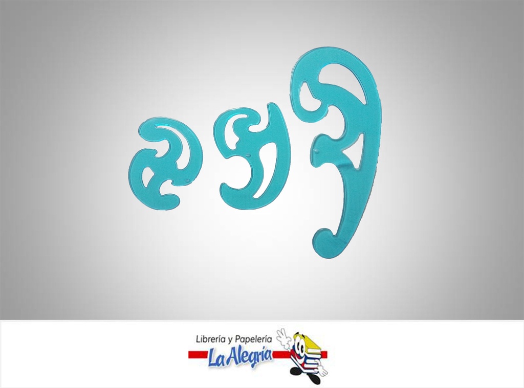 PLANTILLA DE CURVAS P2811F AZUL 3PZ MARCA QUICK   