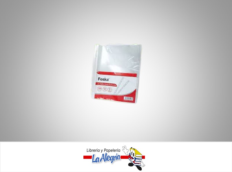 FUNDA PROTECTORA CARTA PAQ 100UND MARCA FOSKA