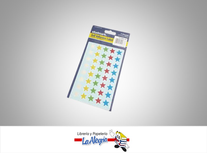 CALCOMANIA ESTRELLAS METALIZADOS STPRS28 PAQUETE DE 200 UND MARCA STUDMARK