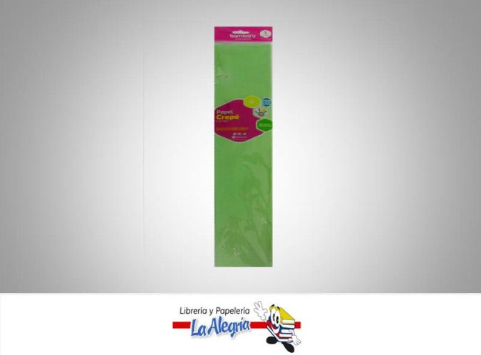 PAPEL CREP/ 50X200CM VERDE MENTA UND MARCA BAMBARY   