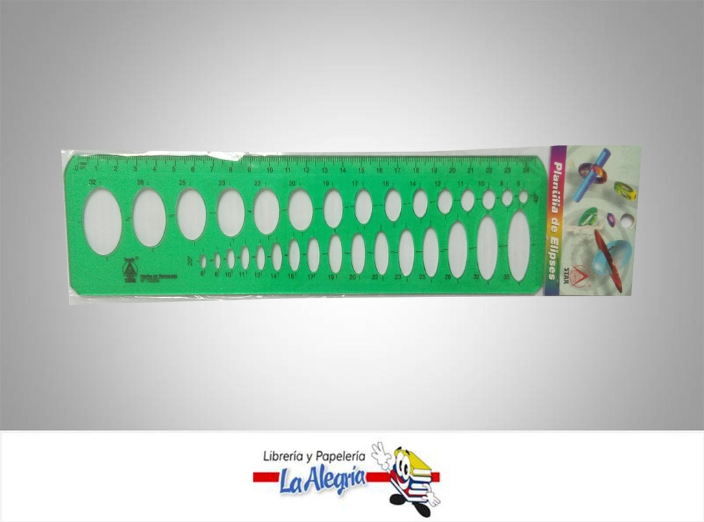 PLANTLLA DE ELIPSES 24CM MARCA STAR   