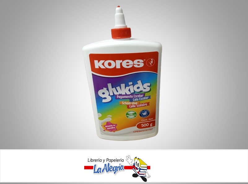 PEGA LIQUIDA BLANCA GLUKIDS 500 GR MARCA KORES