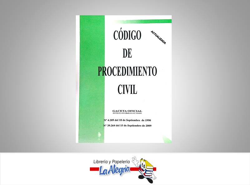 CODIGO DE PROCEDIMIENTO CIVIL TEMATICA LEYES AUTOR GO 39264 EDITORIAL DISTRIBUIDORA ML