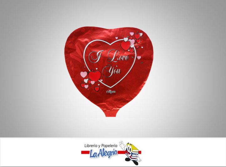 GLOBO FOIL I LOVE YOU 10 UND MARCA ANAGRAM   