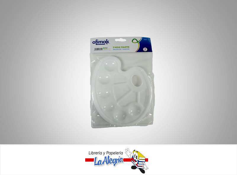 PALETA PLASTICA CIRCULAR 7 HUECOS OK511 MARCA OFIMAK   