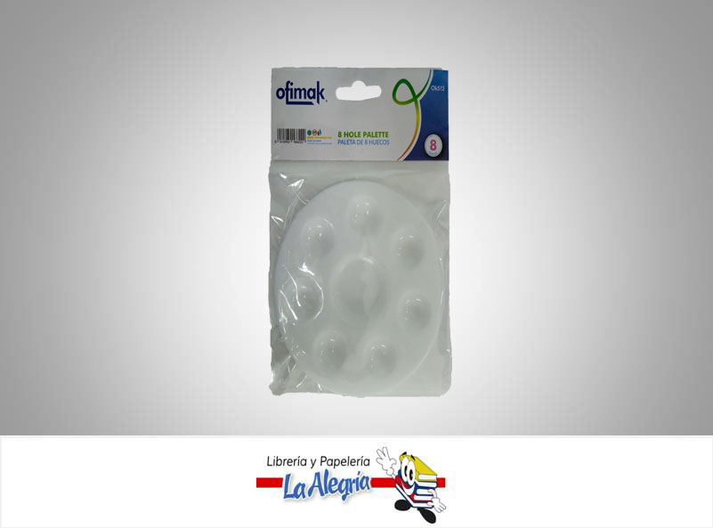 PALETA PLASTICA CIRCULAR 8 HUECOS OK512 MARCA OFIMAK   
