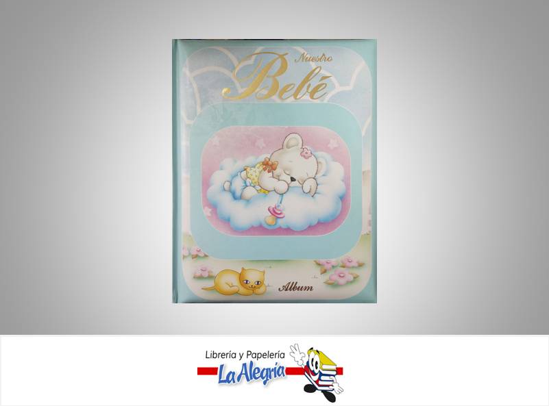 ALBUM FOTO 23X29CM NUESTRO BEBE AZUL       