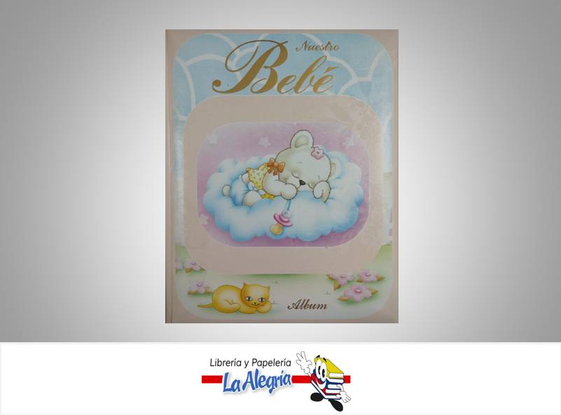 ALBUM FOTO 23X29CM NUESTRO BEBE SALMON       