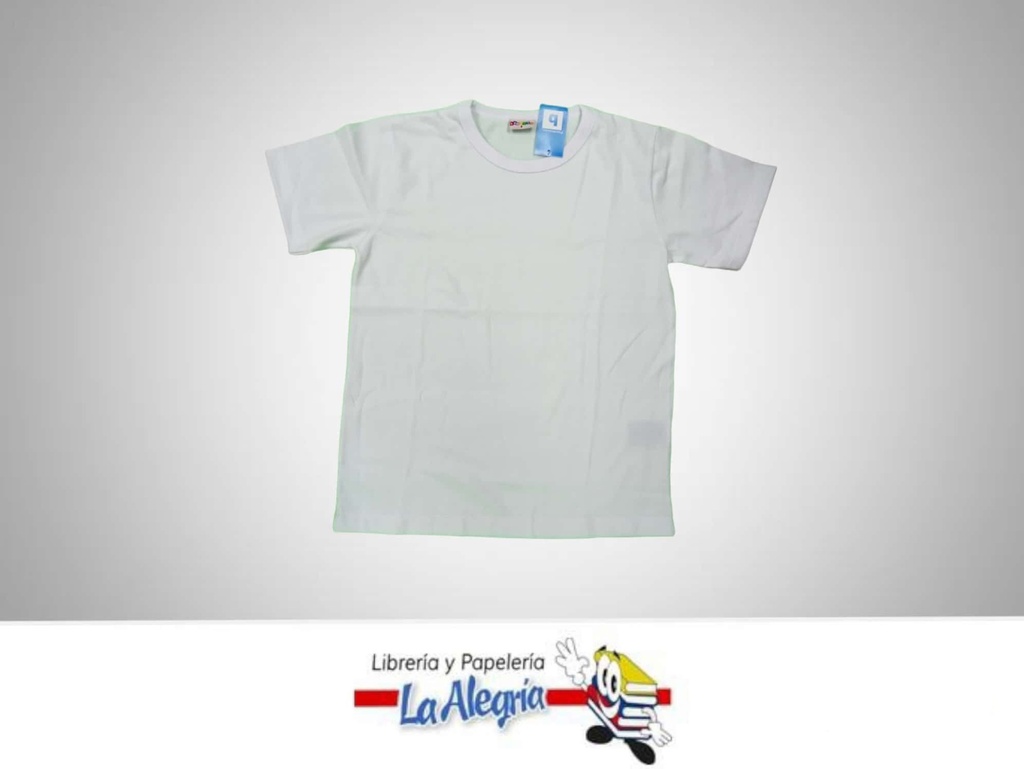 FRANELA ESCOLAR T/08 BLANCA UNIDAD MARCA BAMBINO   