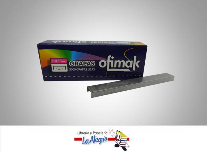 GRAPA LISA 26/6 OK 04 CAJA DE 5000 UND MARCA OFIMAK   