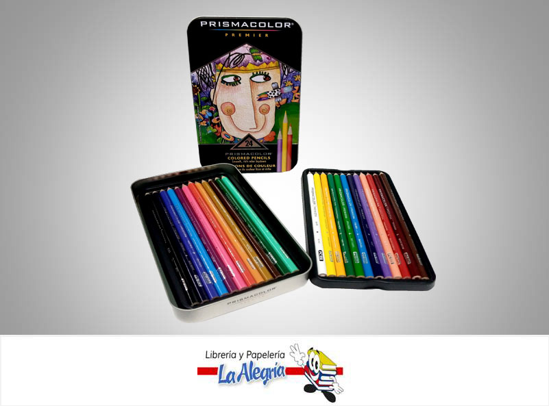 LAPICES DE COLORES CAJA DE METAL PREMIER 24 COLORES MARCA PRISMACOLOR