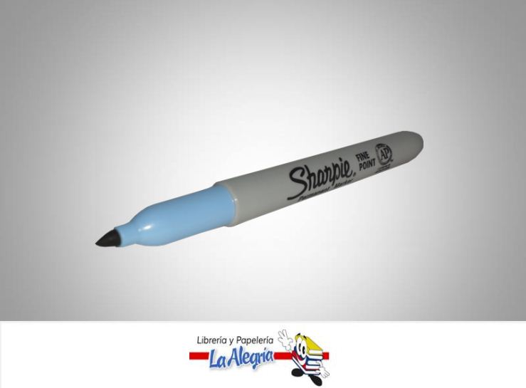 MARCADOR PERMANENTE PUNTA FINA AZUL CIELO UND MARCA SHARPIE