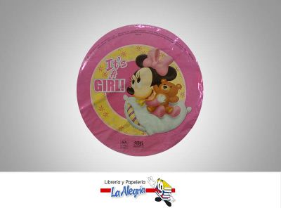 GLOBO FOIL 10 IT'S A GIRLS MINIE UND MARCA MD   
