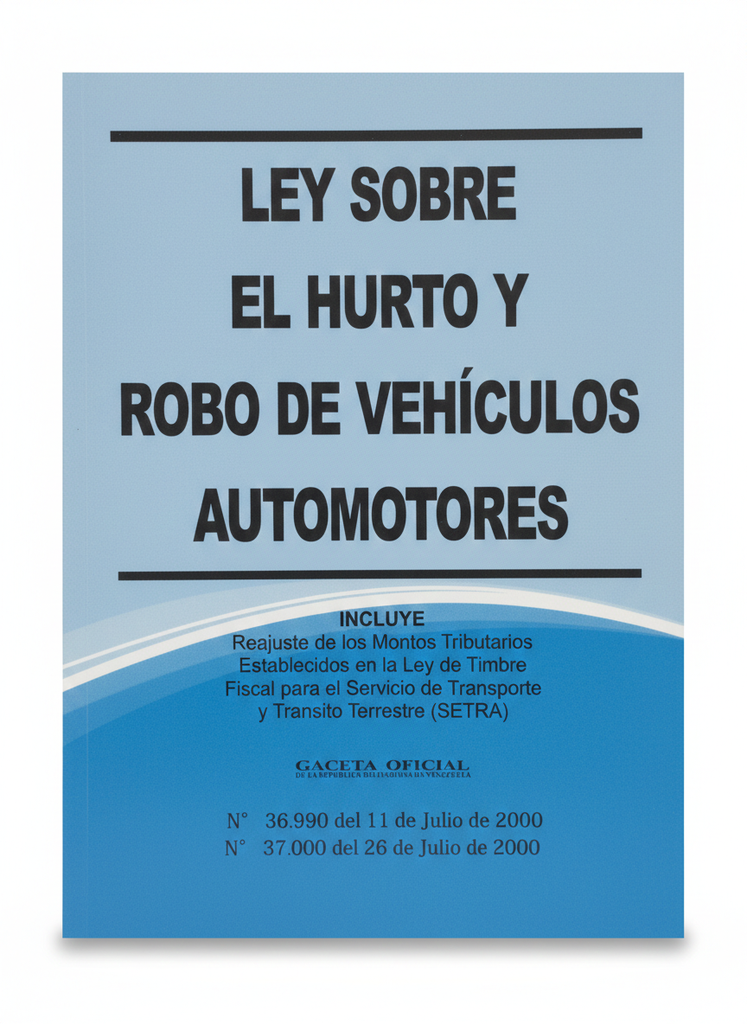 LEY ROBO DE VEHICULOS TEMATICA LEYES EDITORIAL DISTRIBUIDORA ML
